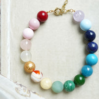 Gemstone and Bubblegum Bead Necklace