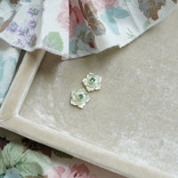 Petite Mother of Pearl and Thyme Blossom Studs