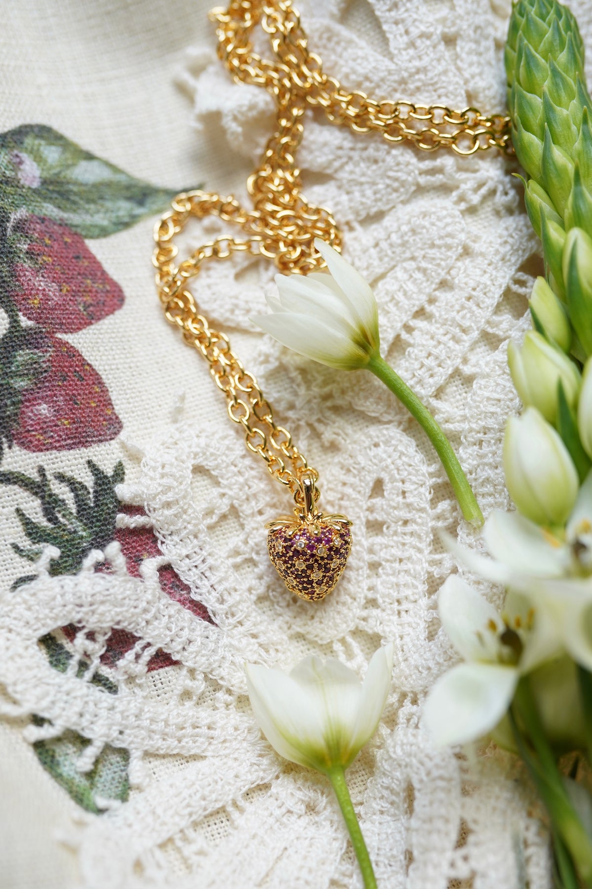 Embellished Strawberry Charm