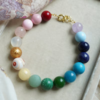 Gemstone and Bubblegum Bead Necklace