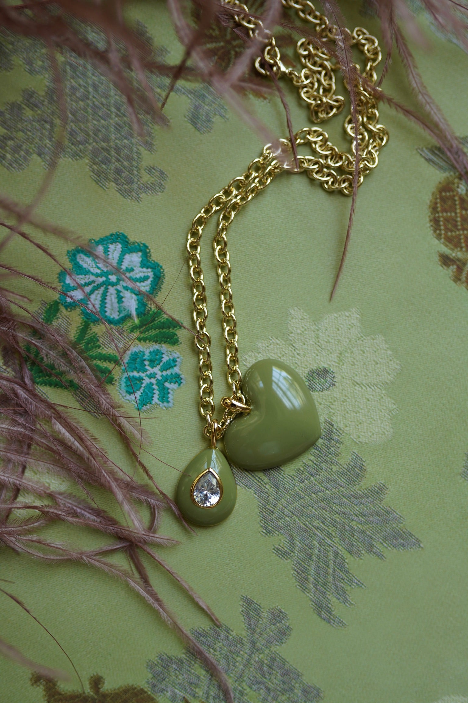 Sage Heart Charm