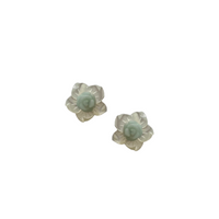 Flash Sale: Petite Mother of Pearl and Amazonite Rose Studs