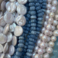 Limited Edition: Denim Opal & Freshwater Coin Pearl Necklace