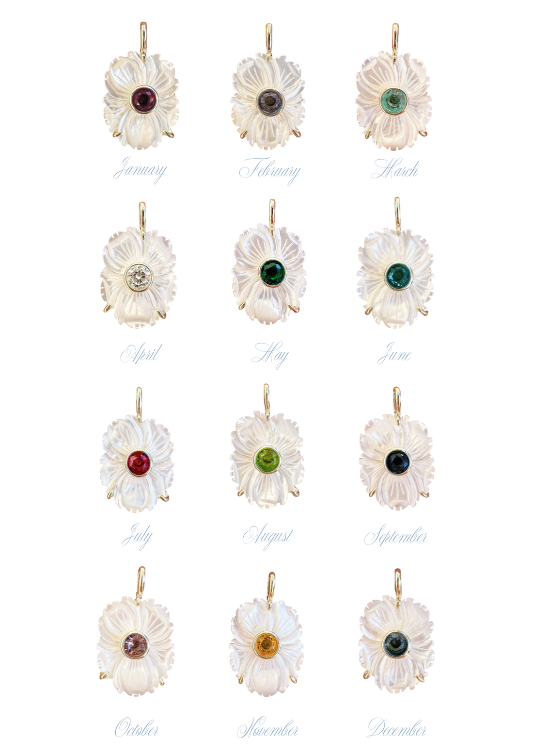 Mother of Pearl March Charm