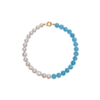 Limited Edition: Freshwater Pearl & Aquamarine Necklace