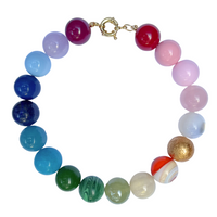 Gemstone and Bubblegum Bead Necklace