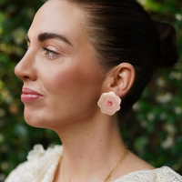 Grand Rose Quartz and Rose Studs
