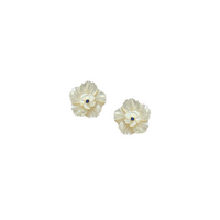 Petite Mother of Pearl and London Blue Studs