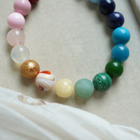 Gemstone and Bubblegum Bead Necklace