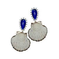 One of a Kind: Embellished Drop Earring + Seashell