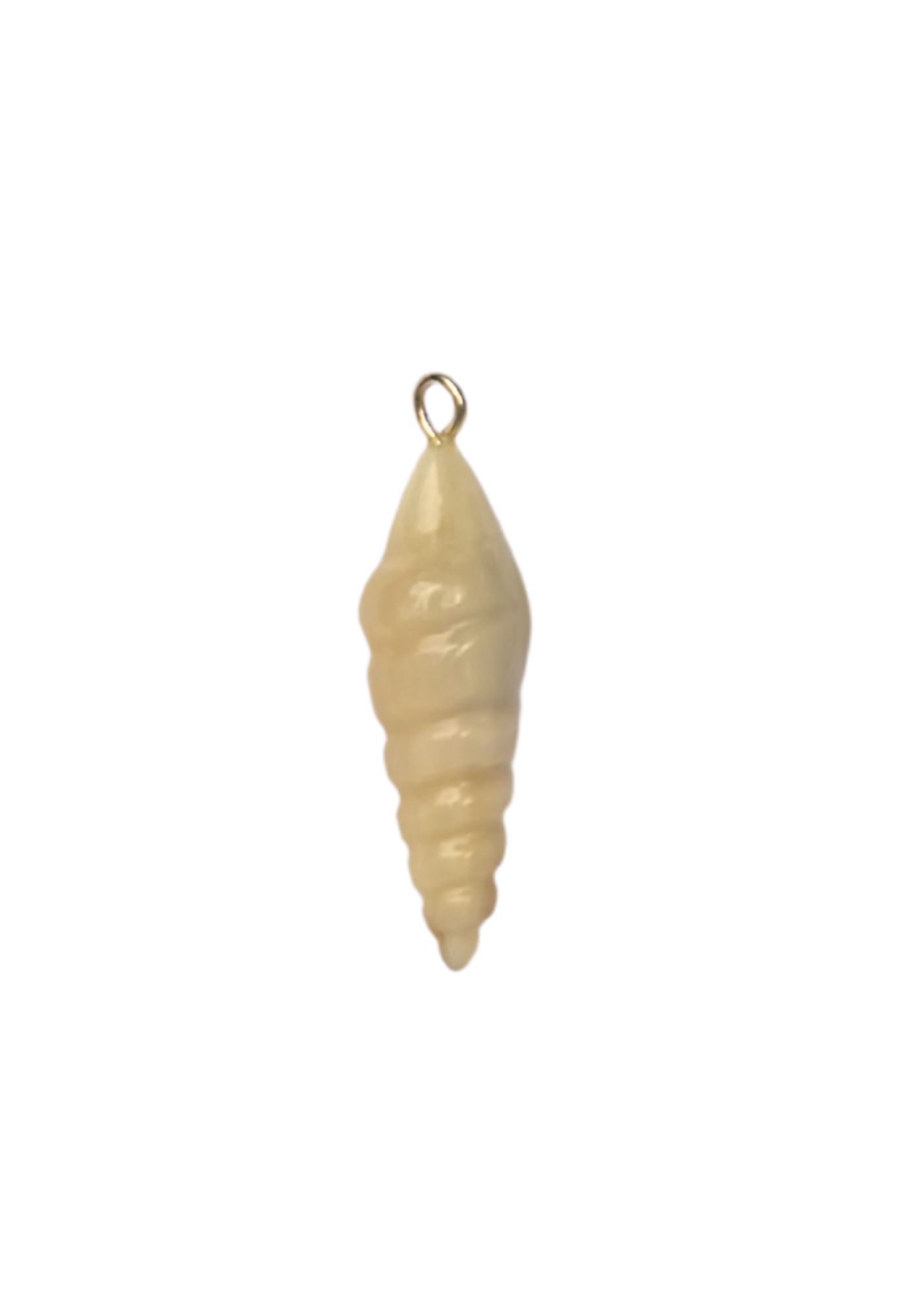 Grand Embellished Ivory Sea Snail Shell Charm