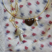 Mushroom Light Horn and Brass Charm