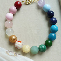 Gemstone and Bubblegum Bead Necklace