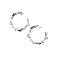 Chinoiserie Blossom Hoops