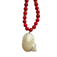 Coral and Shell Necklace