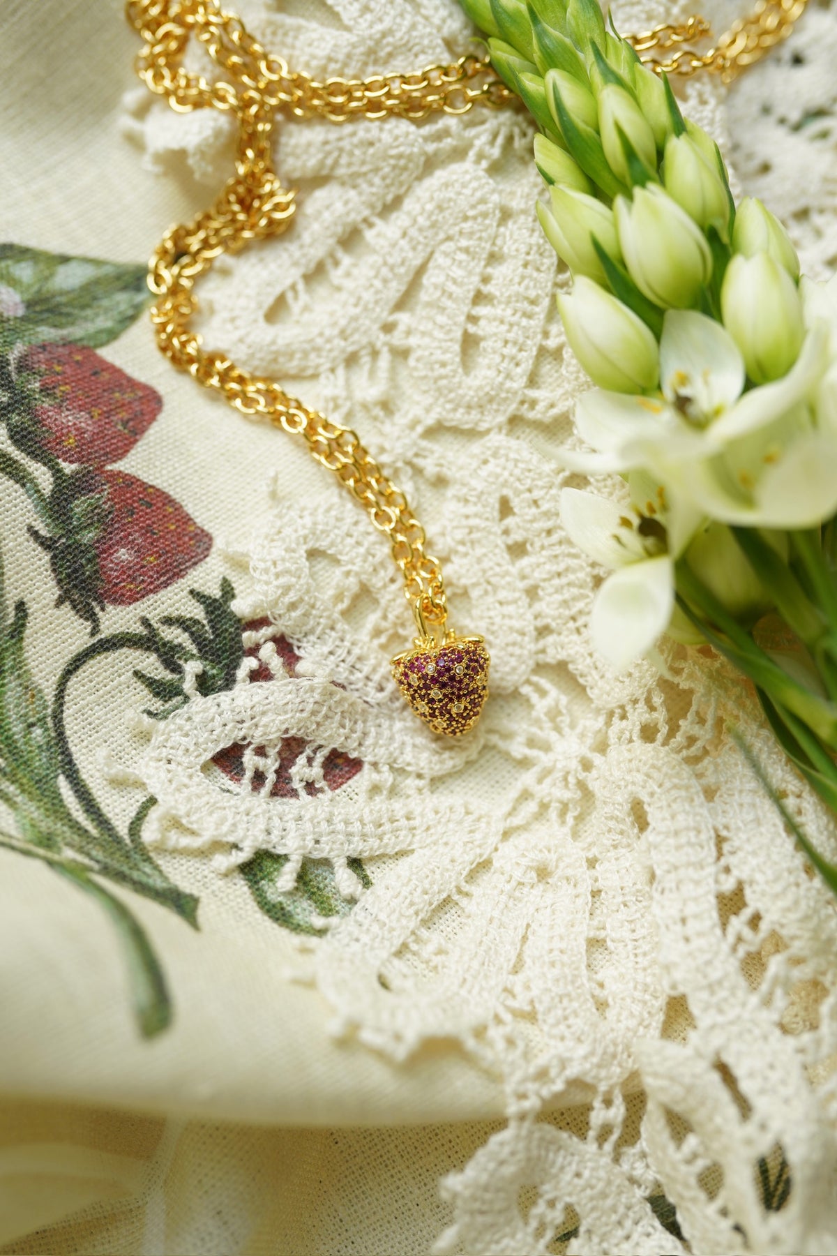 Embellished Strawberry Charm