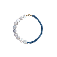 Limited Edition: Denim Opal & Freshwater Coin Pearl Necklace