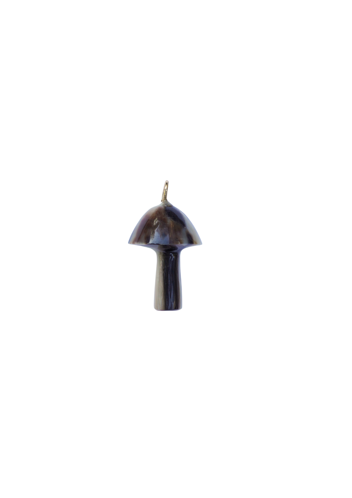 Black mushroom pendant for bracelets and necklaces