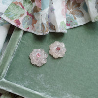 Grand Rose Quartz and Rose Studs
