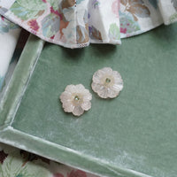 Grand Rose Quartz and Canary Studs