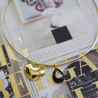 Pre Order: Noir Enamel Teardrop Bezel Charm