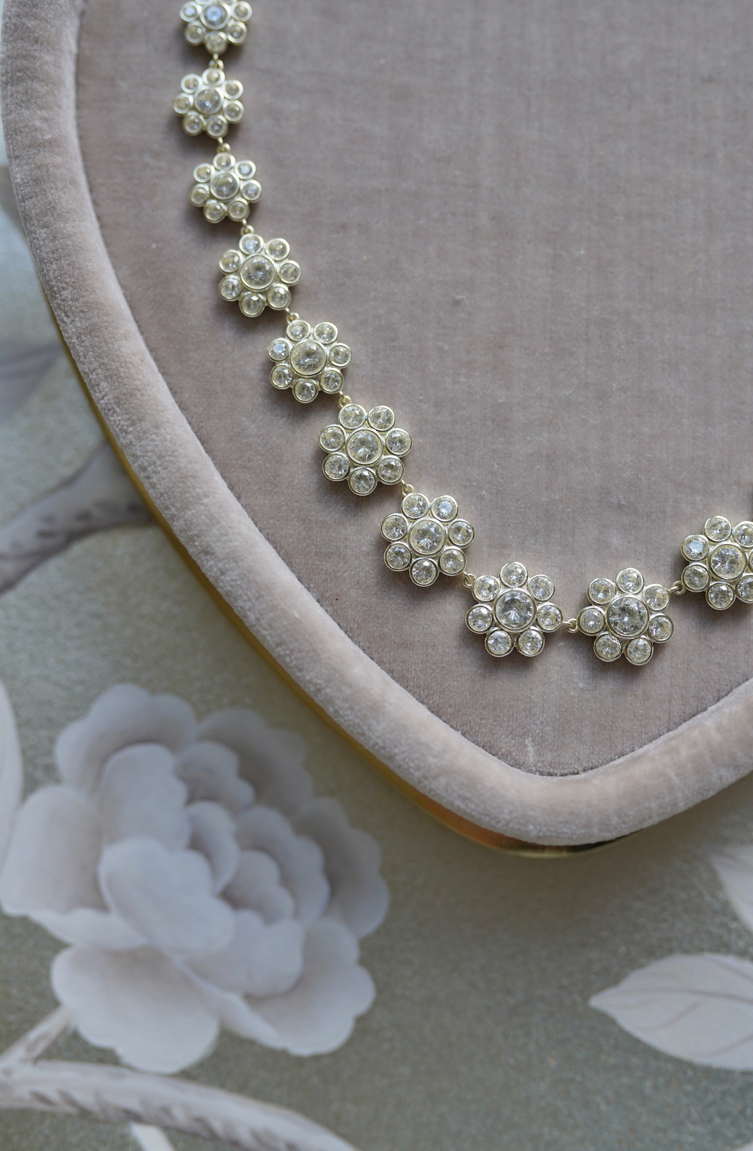 Bezel Flower Necklace