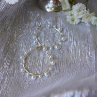 petite pearly hoop