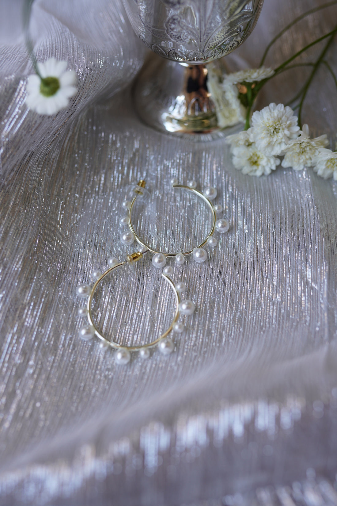 petite pearly hoop