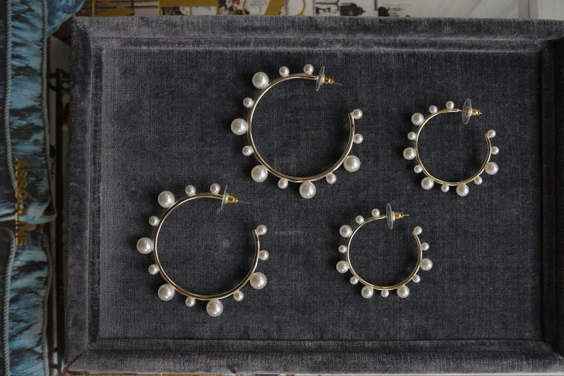 petite pearly hoop