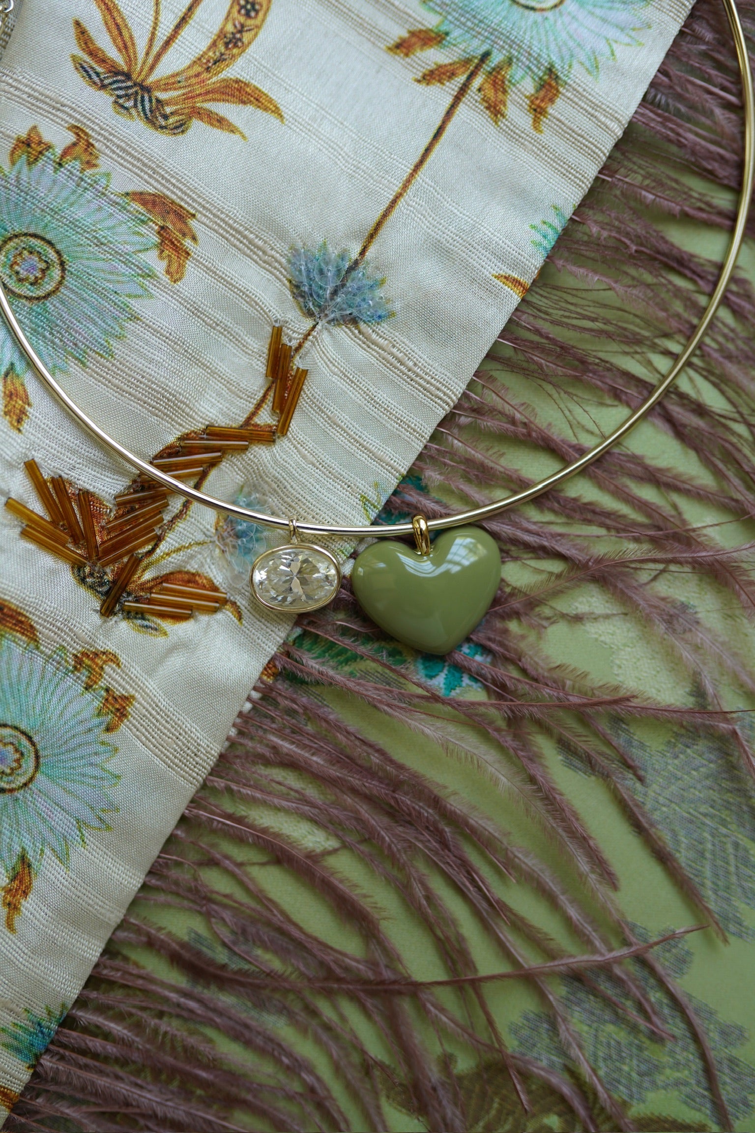 Sage Heart Charm