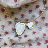 Heart Horn and Brass Charm