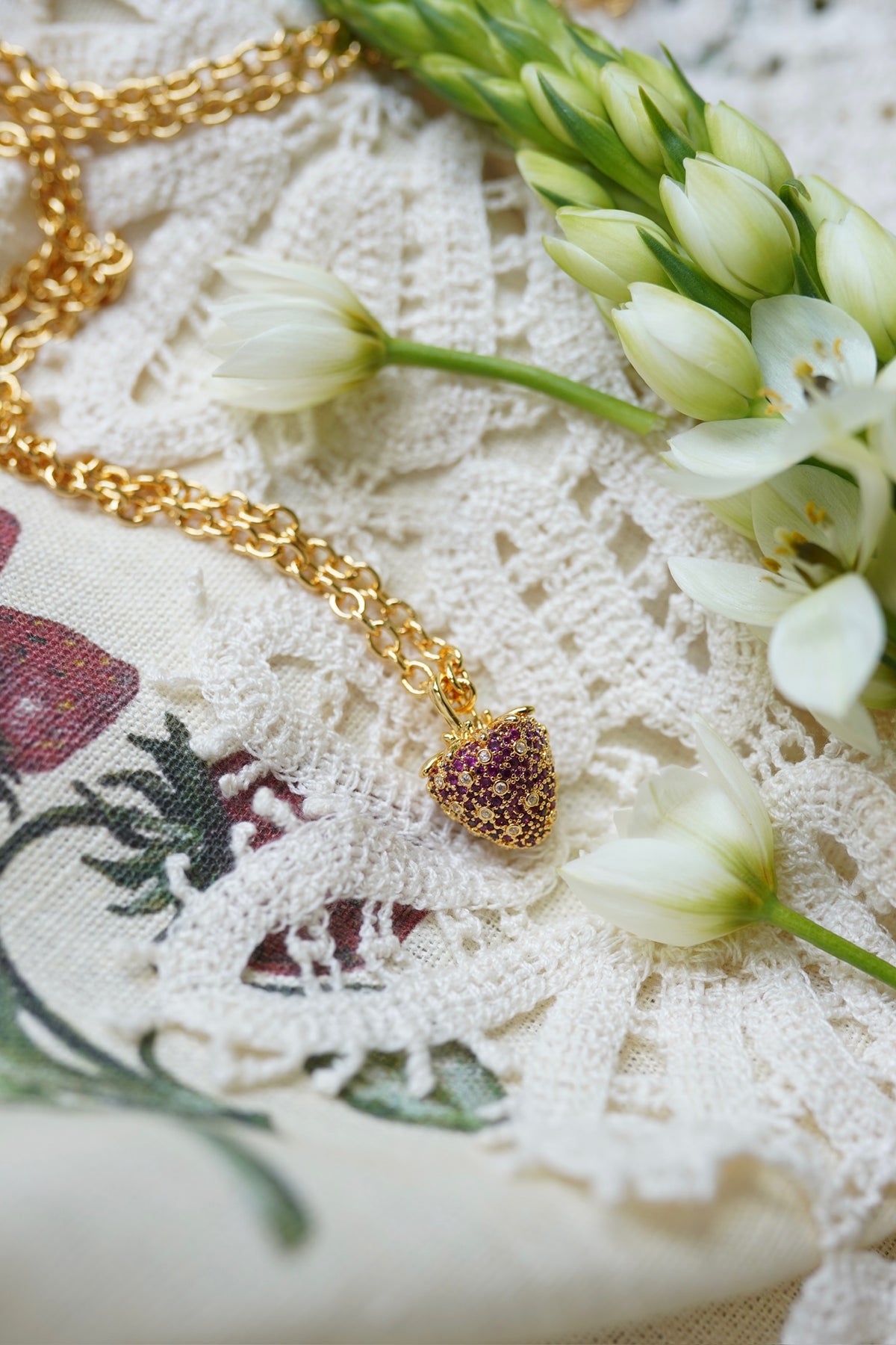 Embellished Strawberry Charm