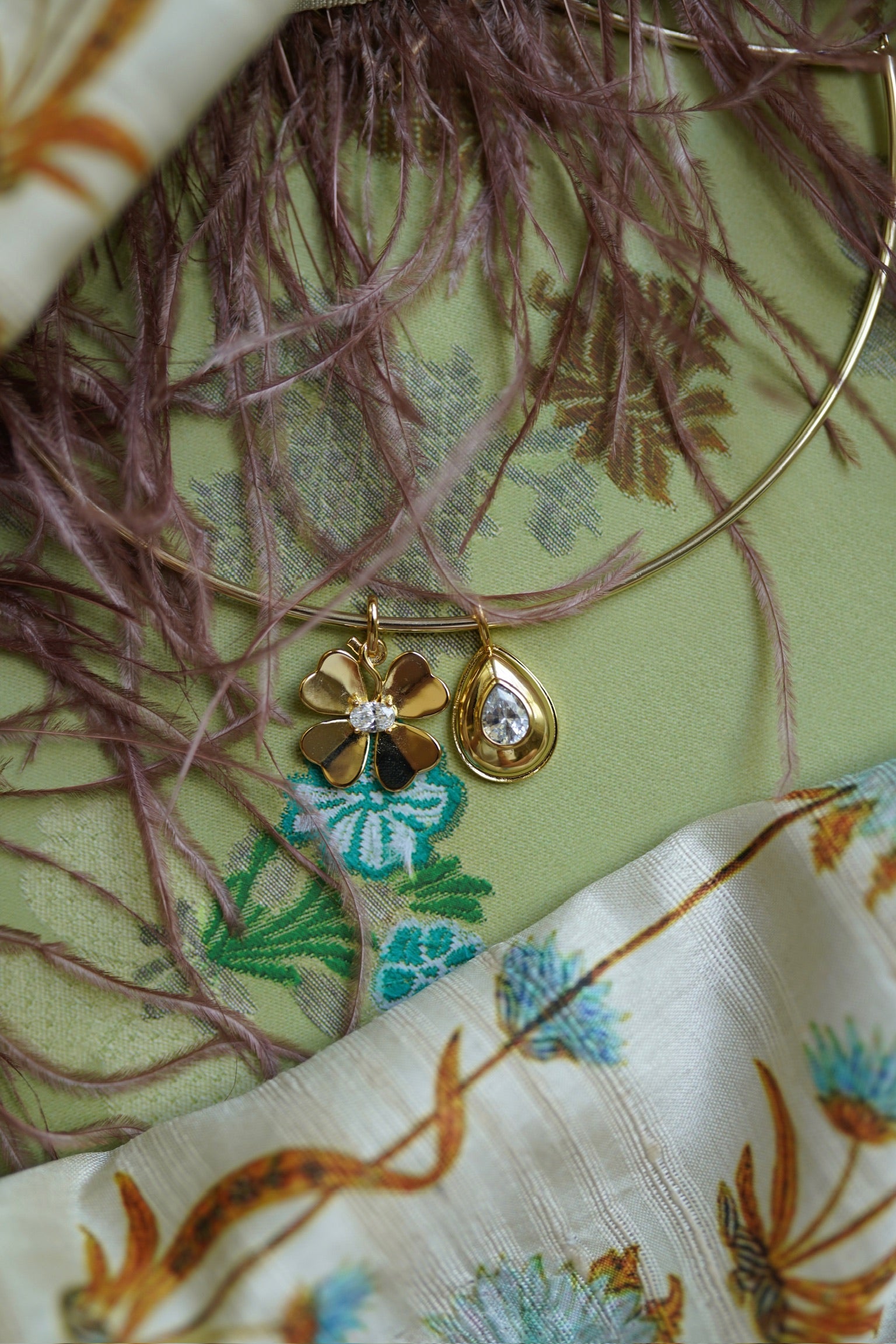 Golden Clover Charm