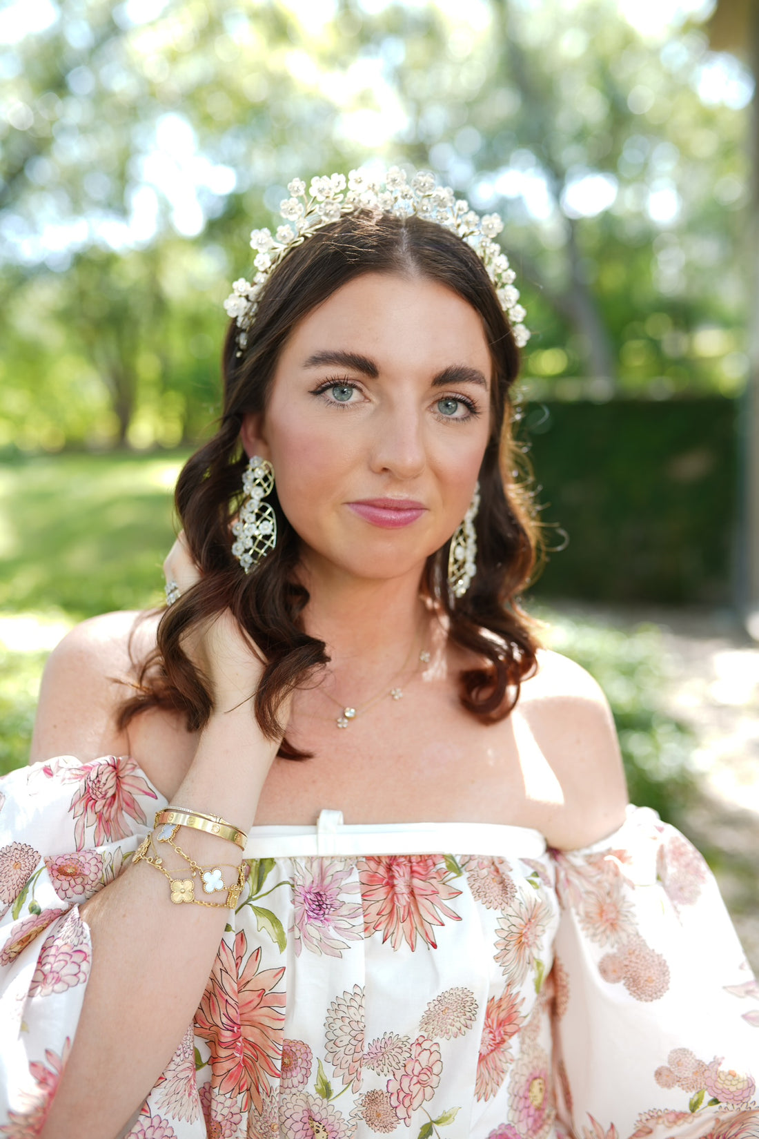 Mother of Pearl Chinoiserie Crown