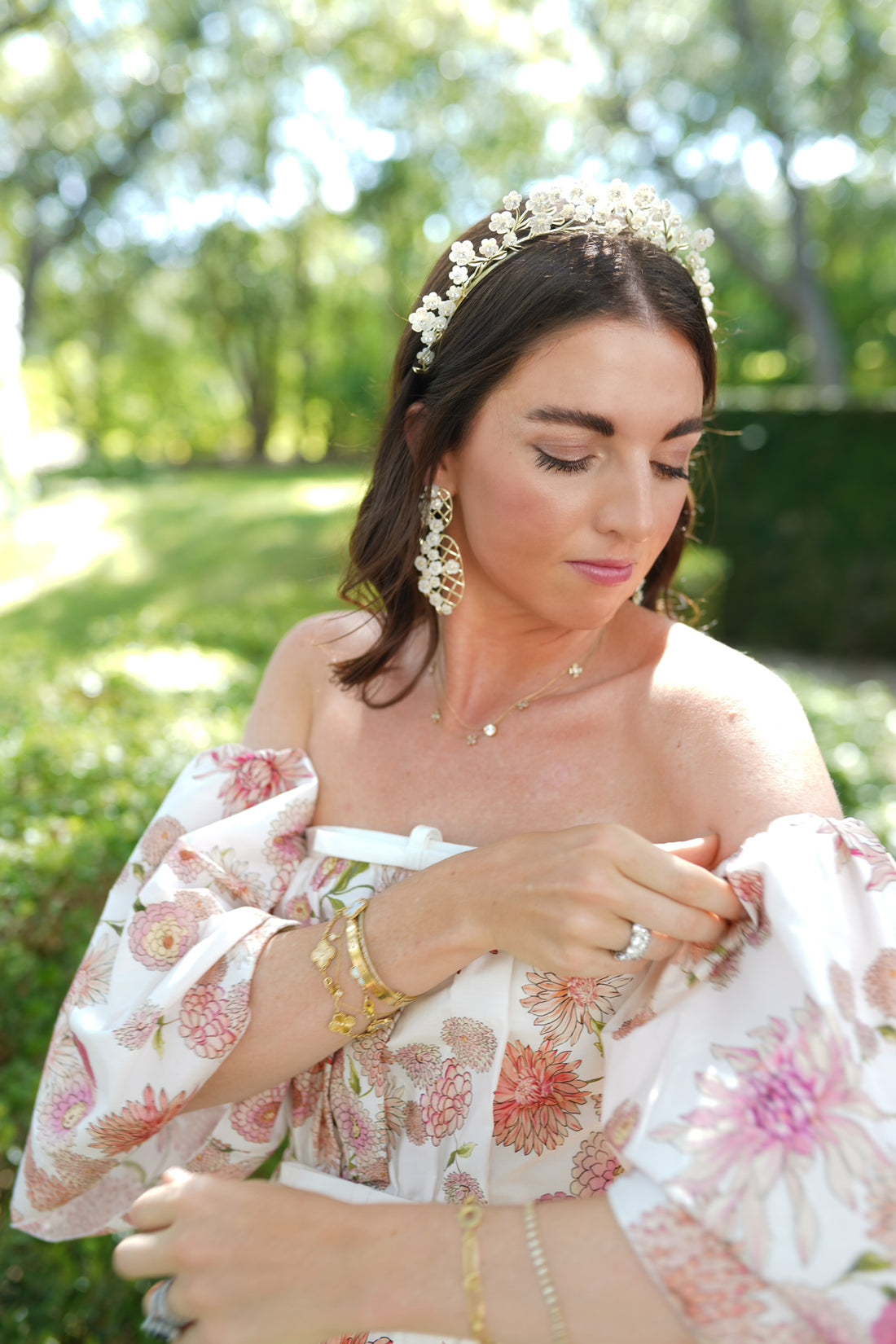 Mother of Pearl Chinoiserie Crown