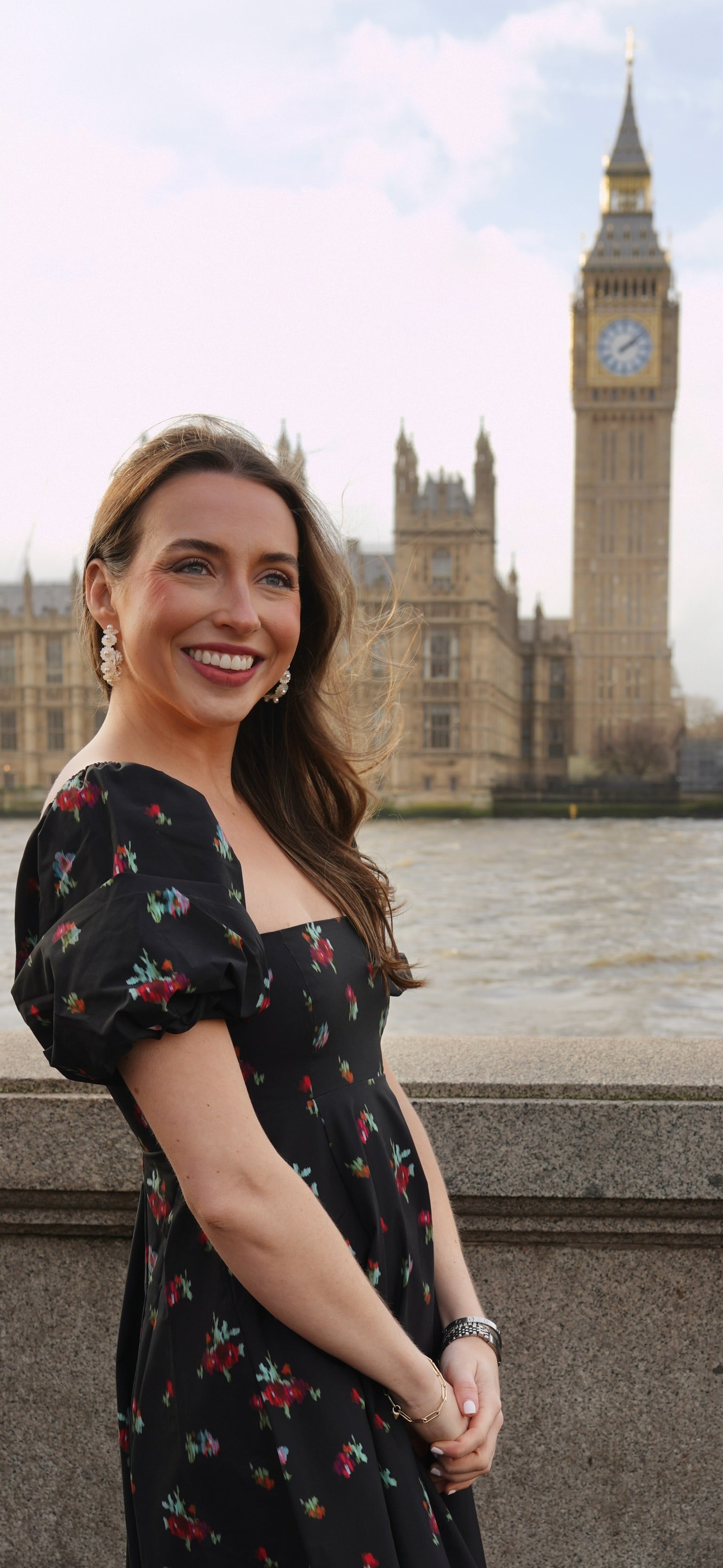 petite mother of pearl wildflower hoops