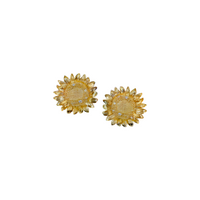 Petite Embellished Golden Sunflower Studs
