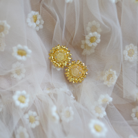 Petite Embellished Golden Sunflower Studs