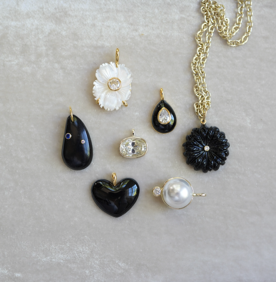 Noir Heart Charm