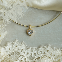 Bezel Heart Charm