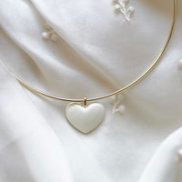 Ivory Heart Charm