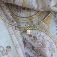 Rose Bud Mother of Pearl Charm