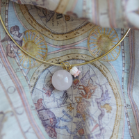 Rose Bud Mother of Pearl Charm