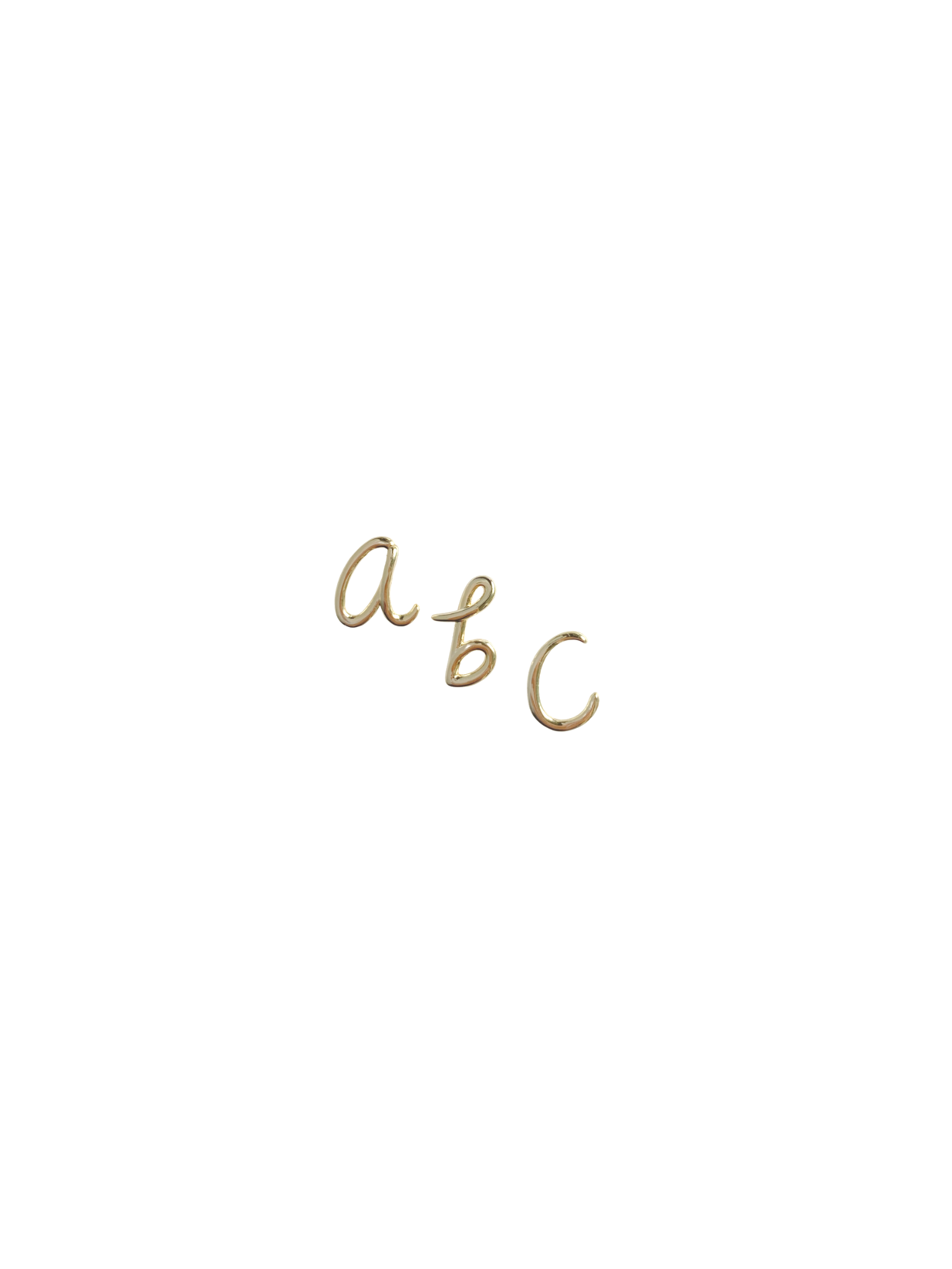 Nicola Bathie Golden Alphabet Earrings block embellished alphabet single stud – Nicola Bathie main image 3