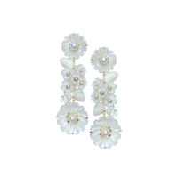 mother of pearl + flowers + pearl