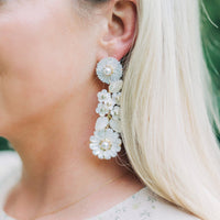 mother of pearl + flowers + pearl