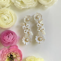mother of pearl + flowers + pearl