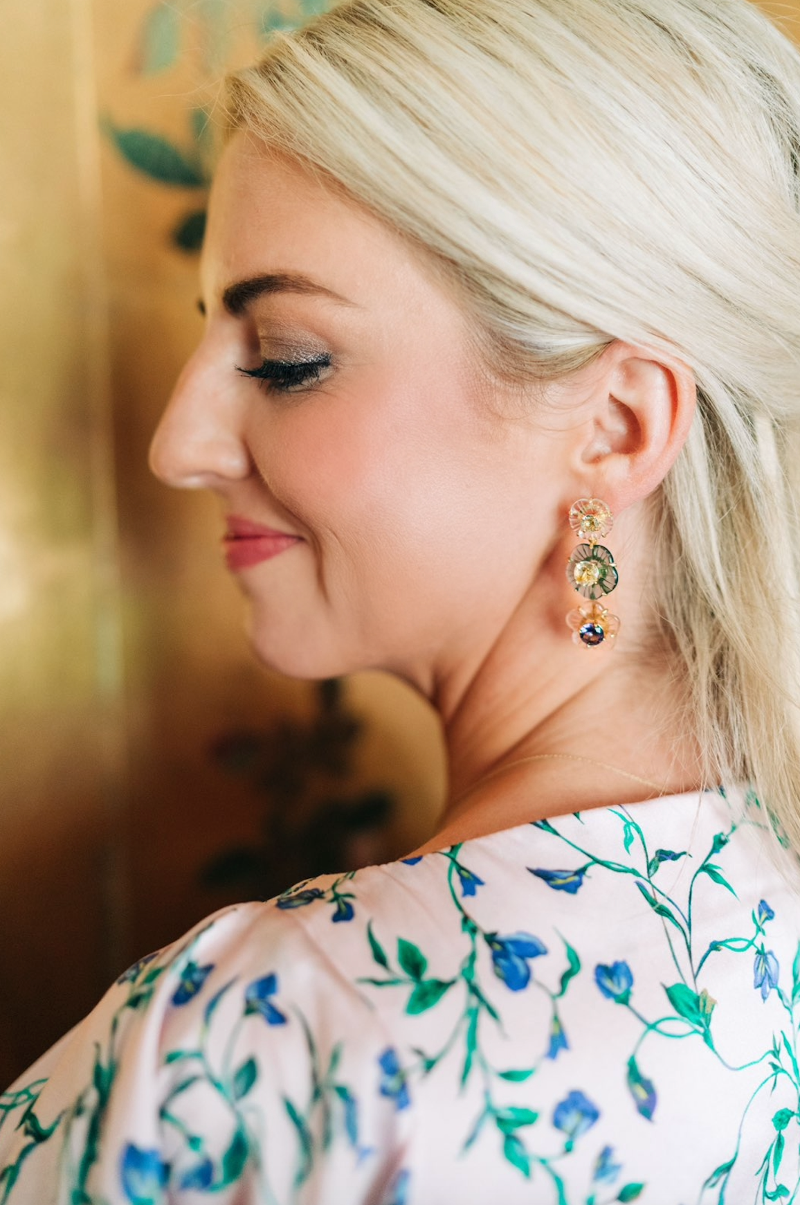 Chinoiserie Blossom Hoops