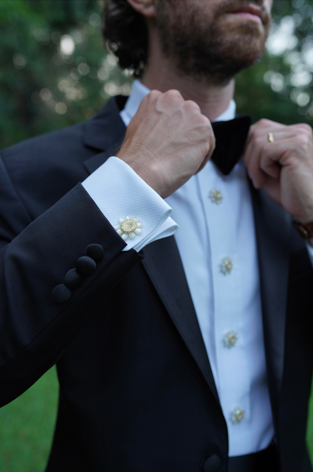 Golden Daisy Cufflinks