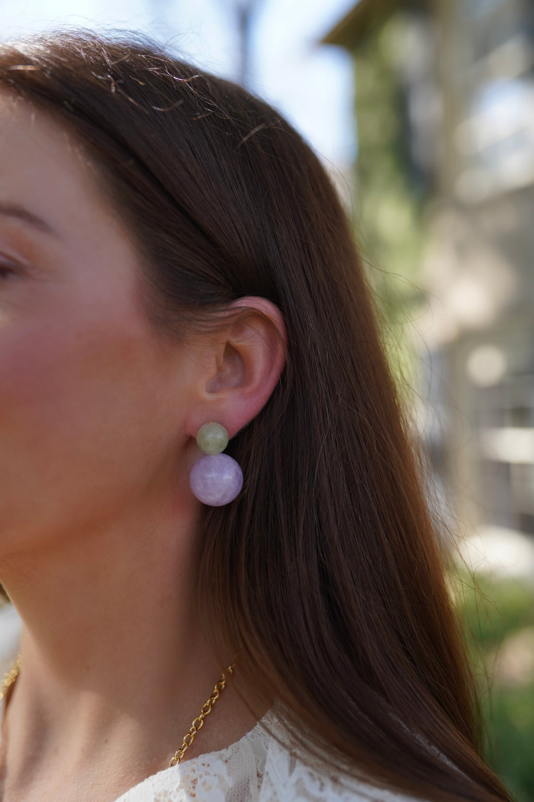 Antigua Gemstone Bubble Earrings